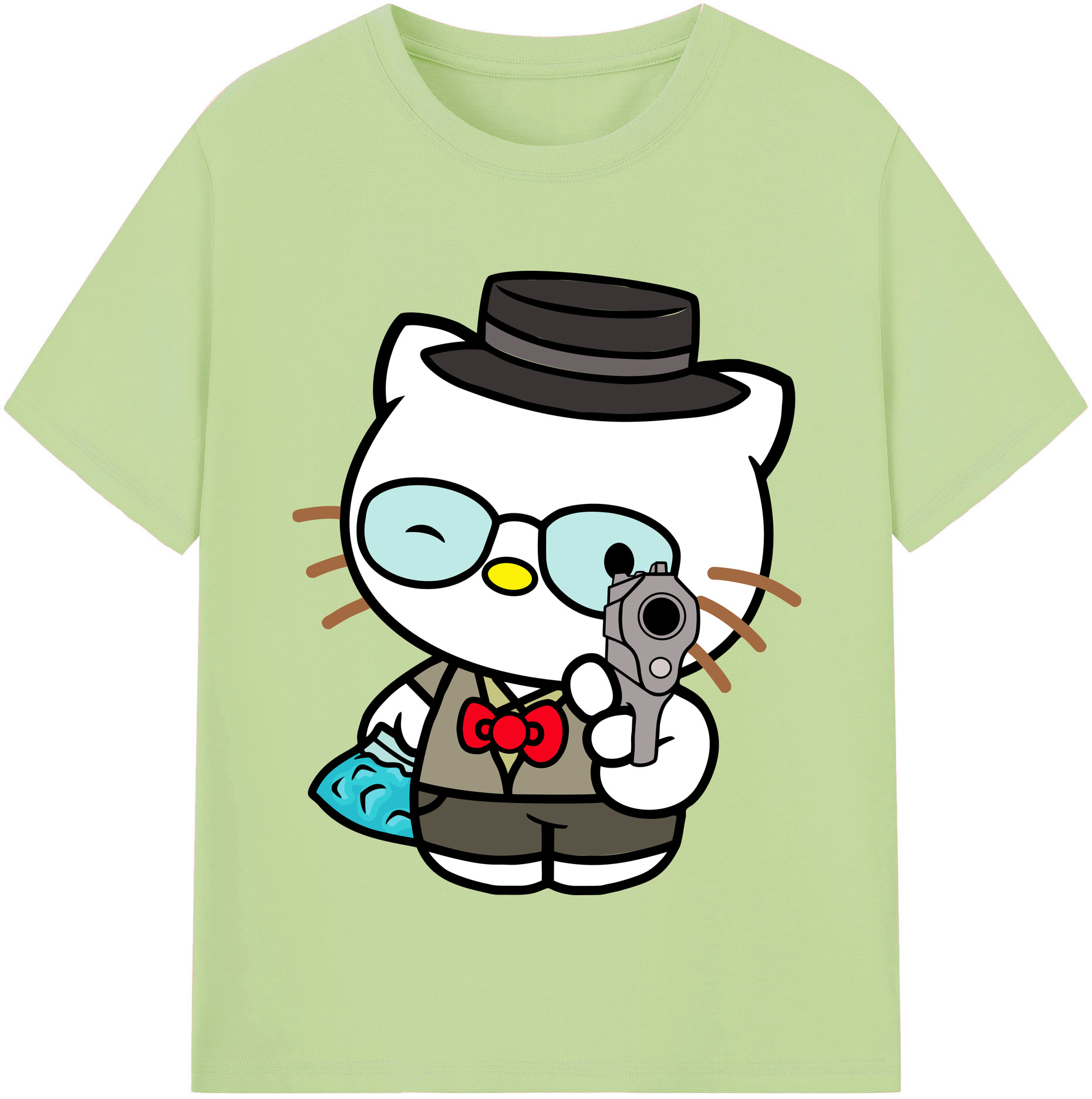 （画像用） Hello Kitty ハローキティ 綿100％半袖Tシャツ（フロントプリント）